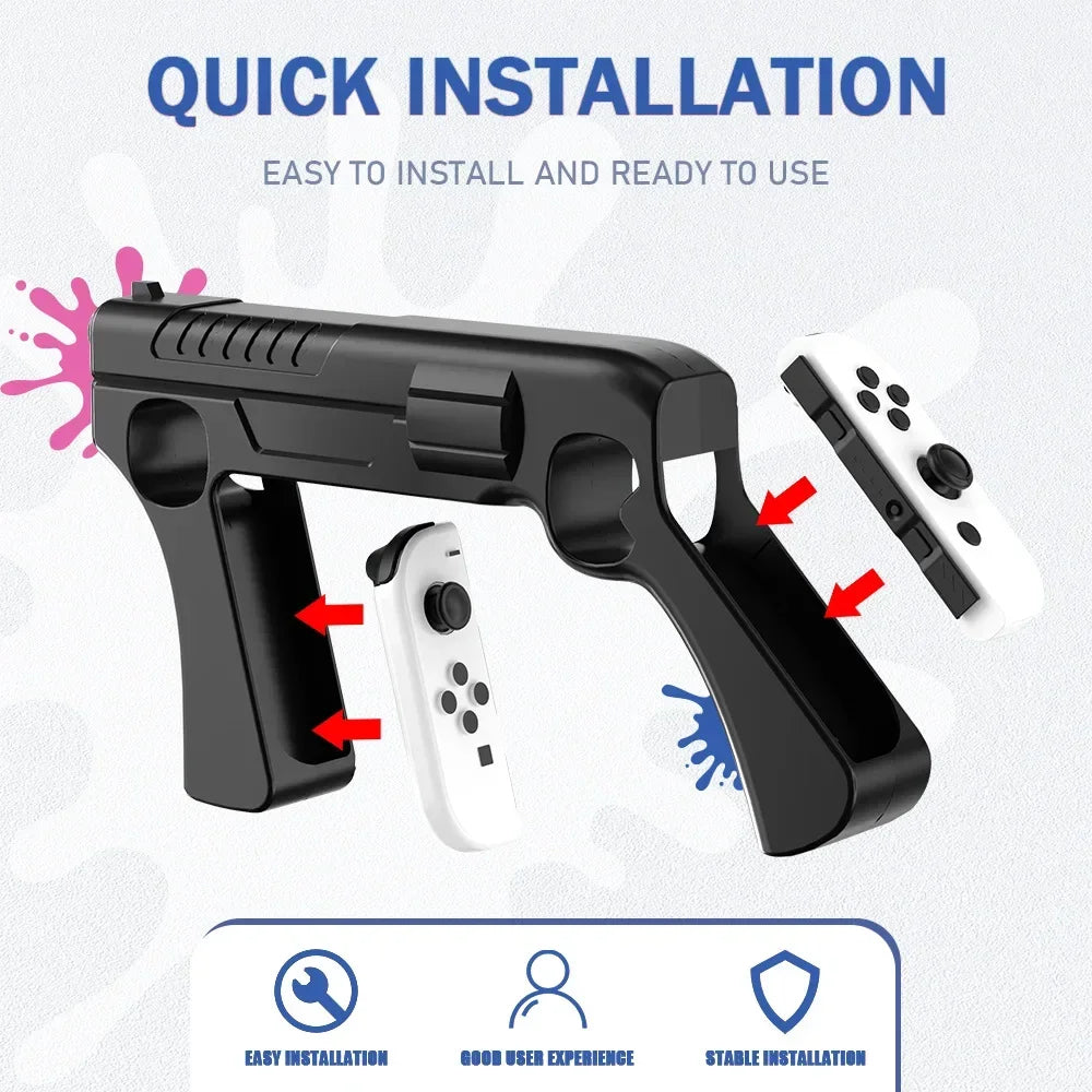 For Nintendo Switch / Switch OLED Hunting Games Grip Holder For Splatoon 3 Shooting Games Gun Controller