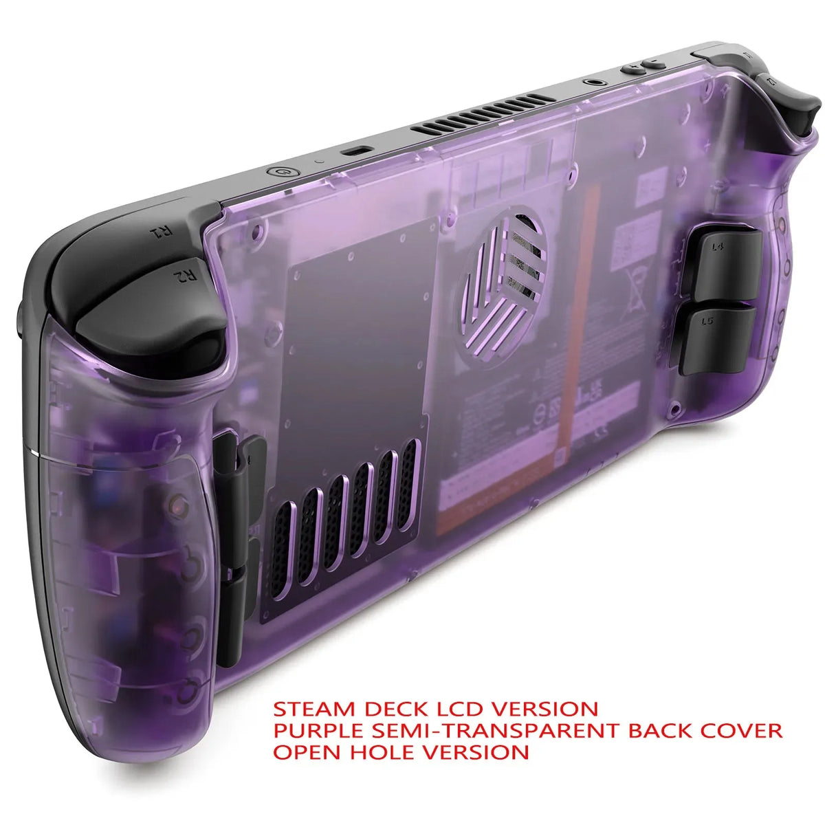 JSAUX Steam Deck Transparent Rear Cover, Open Hole, OLED/LCD
