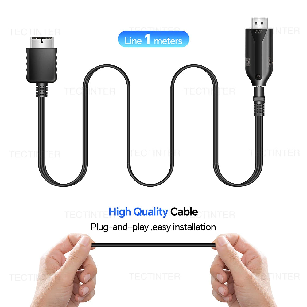 PS2 HDMI Converter Adapter 1080P for PS1/PS2 HDTV Display