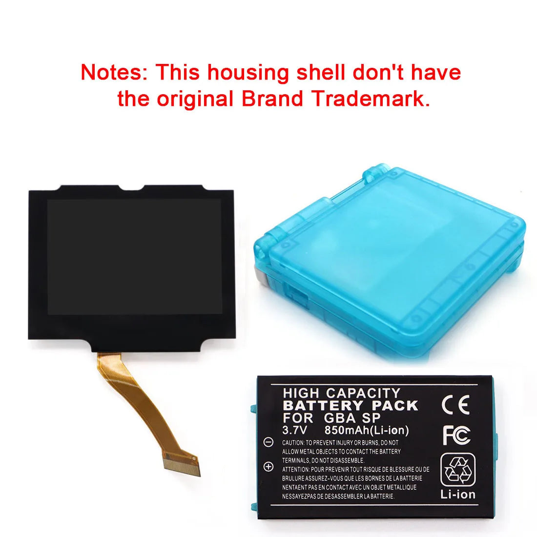 GBA SP V5 3.0 Inch IPS Screen Kit with 3.7V Rechargeable Pack