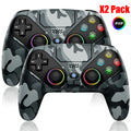 Controller For Playstation 5 PS5/PS5 Pro/Slim/PC,RGB Wireless BT Game Joystick Hall Effect 6 Axis Gyro Dual Shock Turbo Gamepads