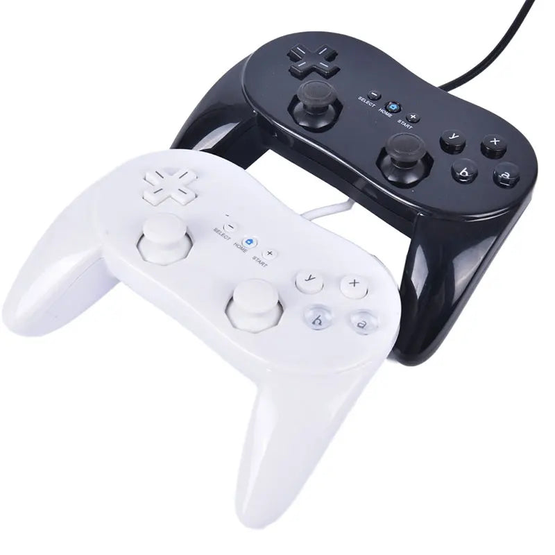 Classic Wired Game Controller for Wii Remote, White or Black