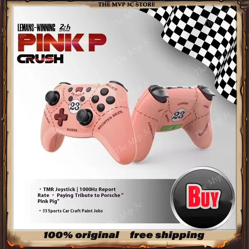 PB TAILS Crush550 Wireless Game Controller TMR Joystick Hall Trigger RGB 1000hz Gamepad Magcase Turbo Mode For PC Steam Gift