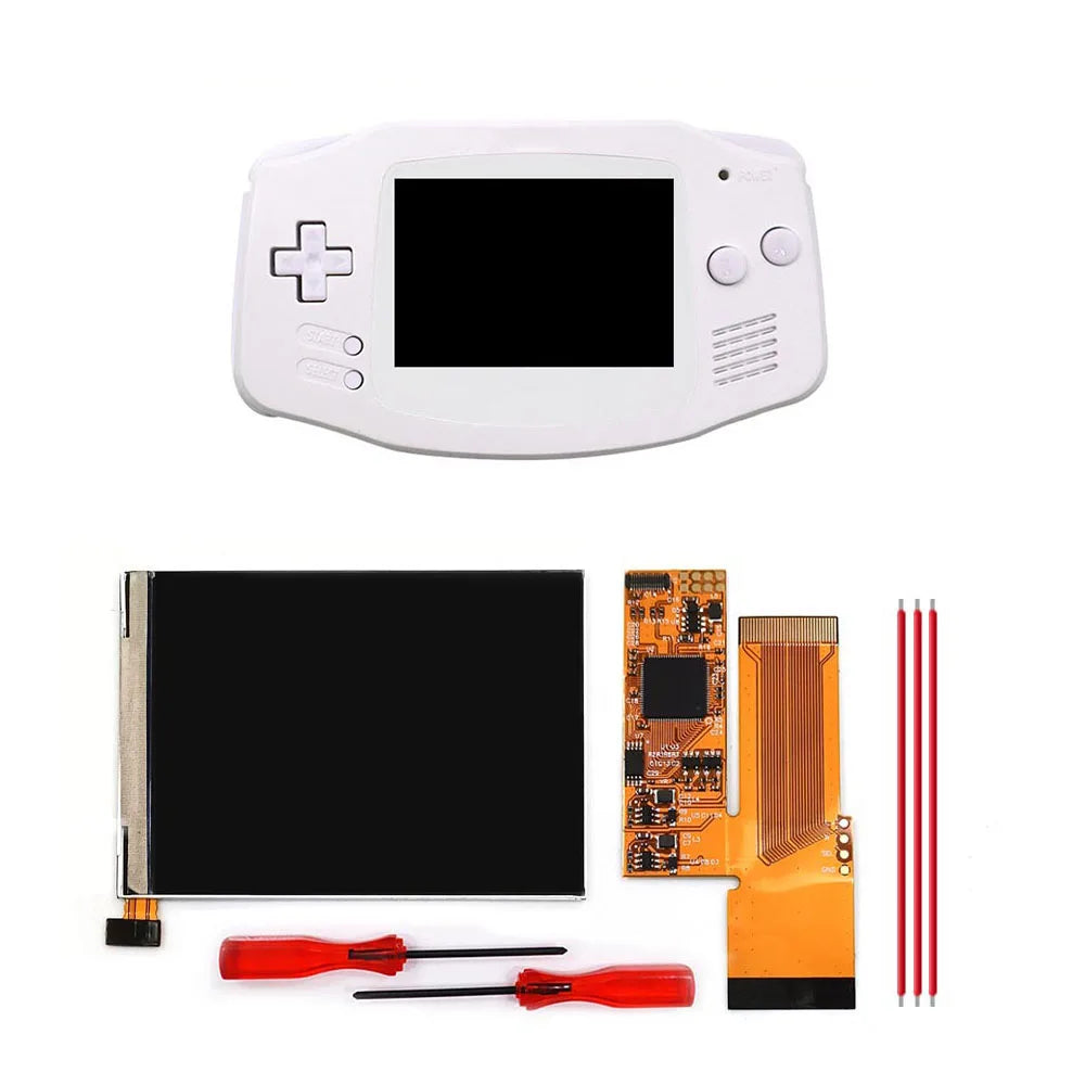 3.2 inch V2 IPS LCD Screen Backlight Backlit 10 Levels Brightnesss MOD For GameBoy Advance GBA Console
