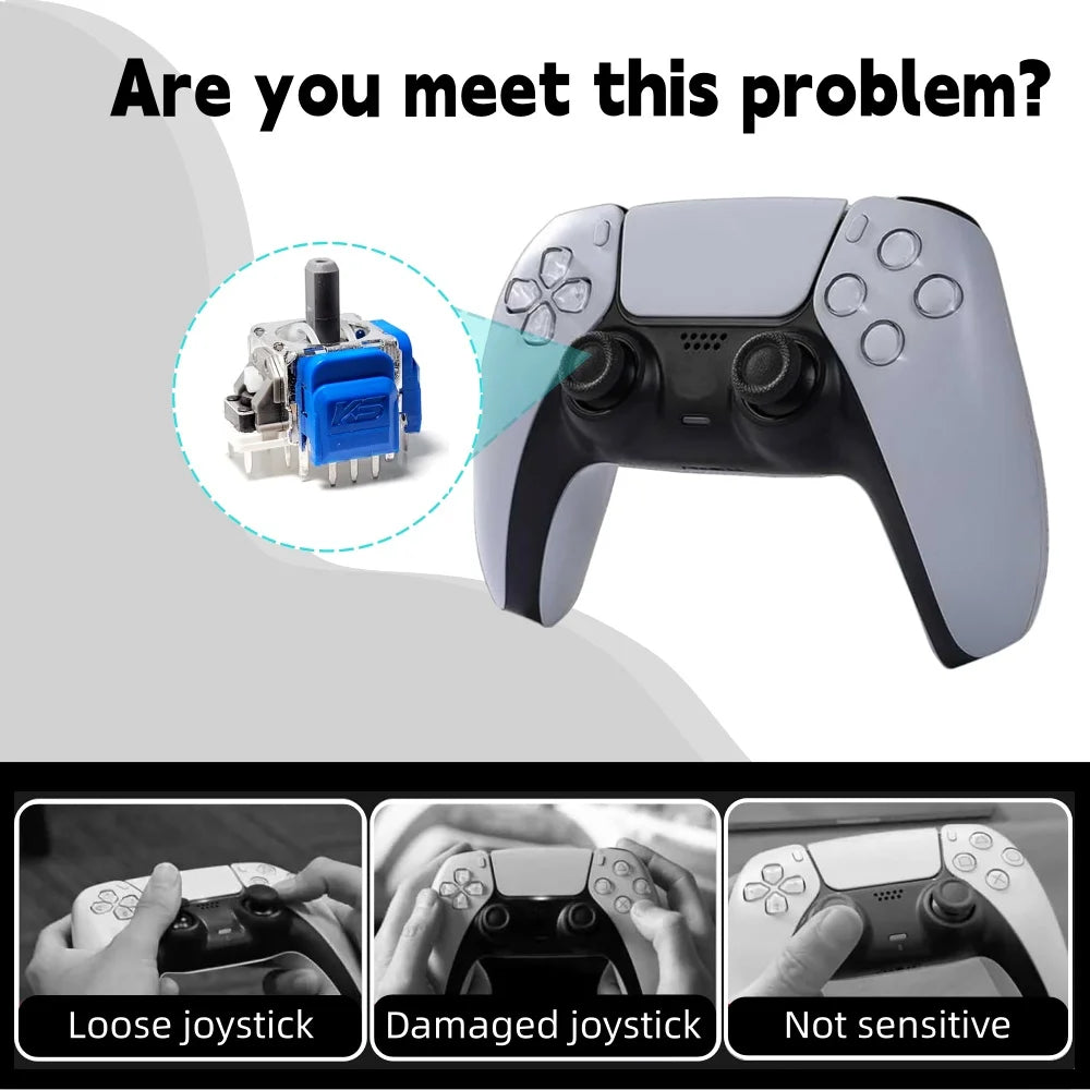 K-SILVER JS13 PRO+ for PS5/PS4/Xbox TMR/Hall Joysticks, 10Pcs