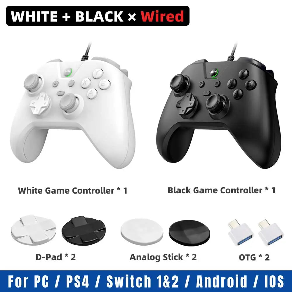 VILCORN Wired Gaming Controller for PC Gamepad Hall Joystick for PS3/PS4 Console Android Switch1/2 with Dual Vibration TURBO