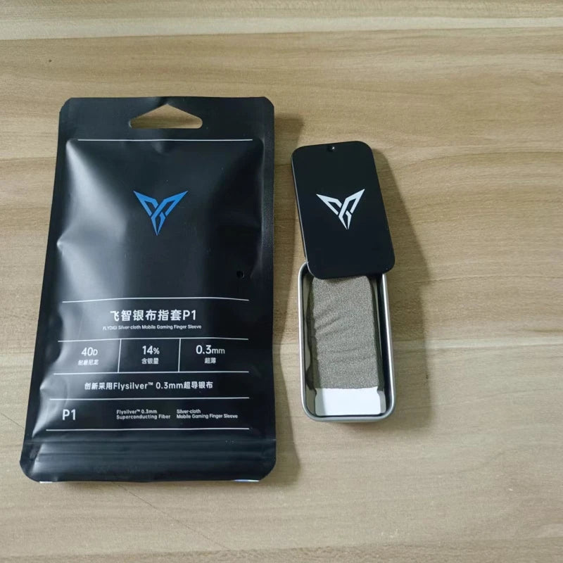 Mobile Phone Game Finger Sleeves P1 Sweat-Proof Mobile Phone Game Finger Sleeve Silver Cloth Finger Sleeves for Flydigi 896C