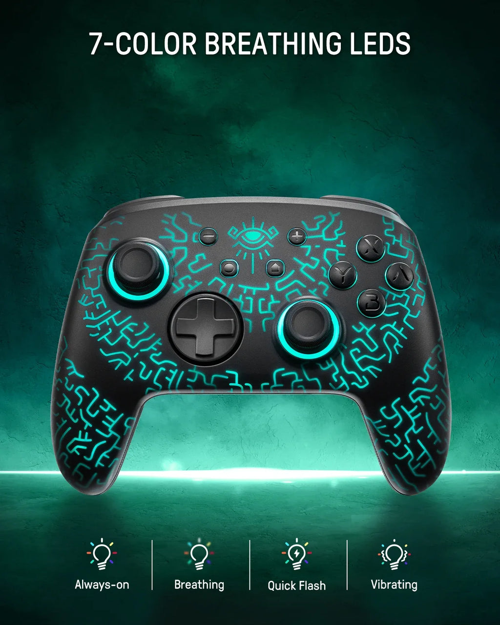FUNLAB FF01 Wireless Pro Controller for Nintendo Switch 2/1, NFC