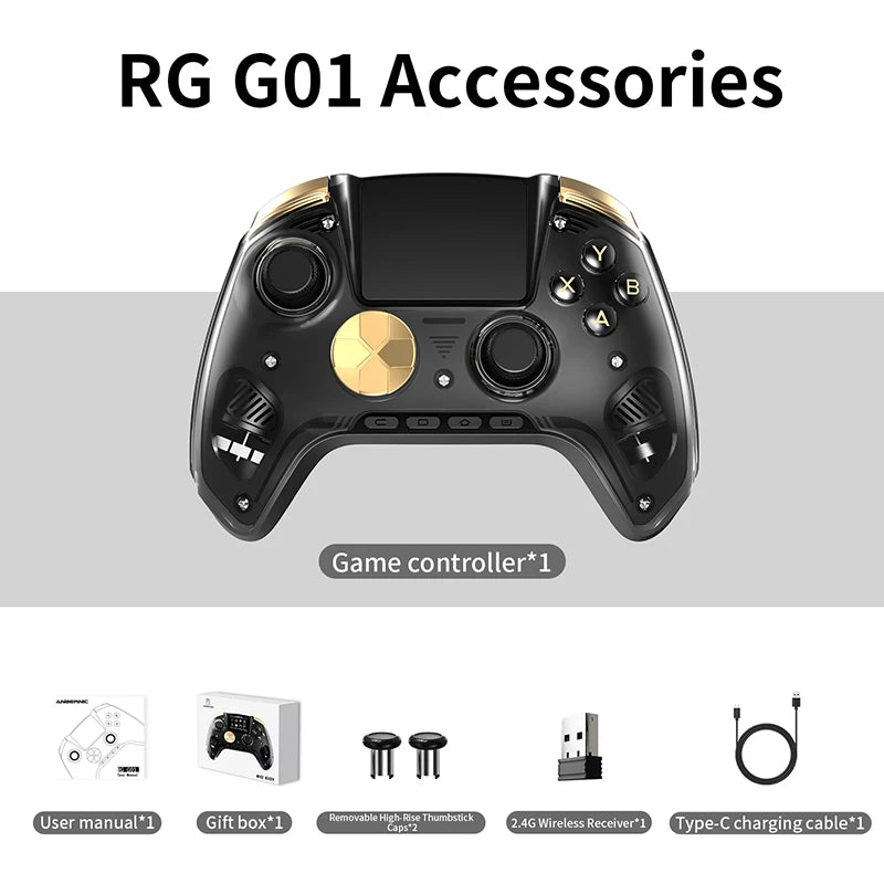 Anbernic RG G01 Hall Effect Wireless Controller for PC & Switch