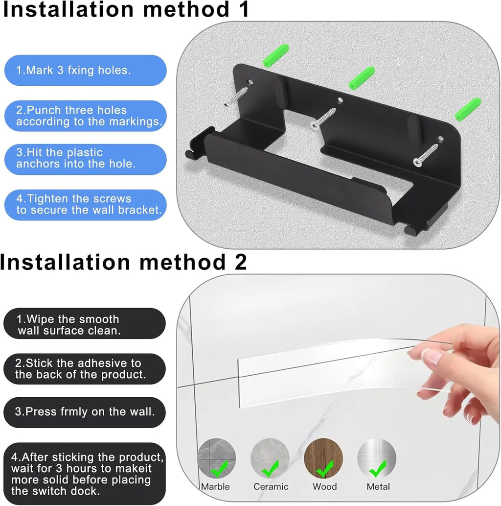 AOLION Wall Bracket for Nintendo Switch, Switch 2 Storage