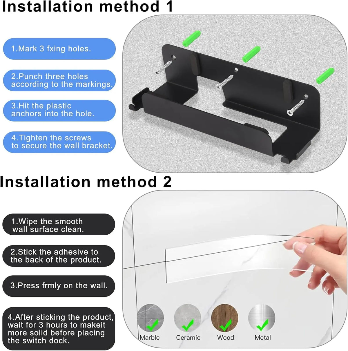 AOLION Wall Bracket for Nintendo Switch, Switch 2 Storage