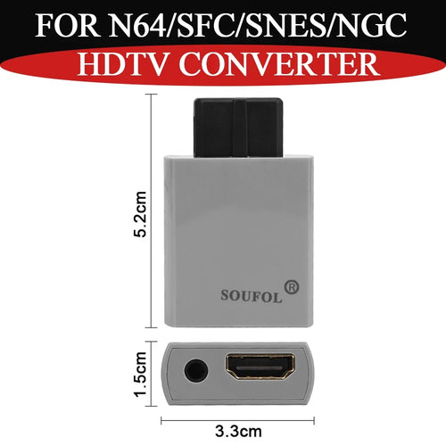 1080p HDMI Adapter for N64, GameCube, SNES with 3.5mm Audio