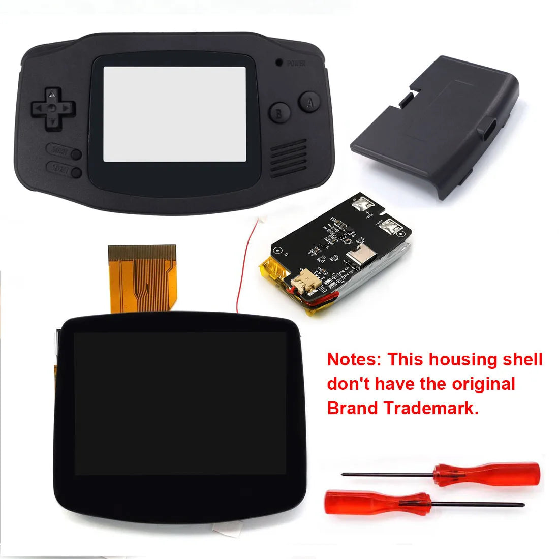 HISPEEDIDO GBA V5 720x480 IPS Drop-in Screen Kit with Shell