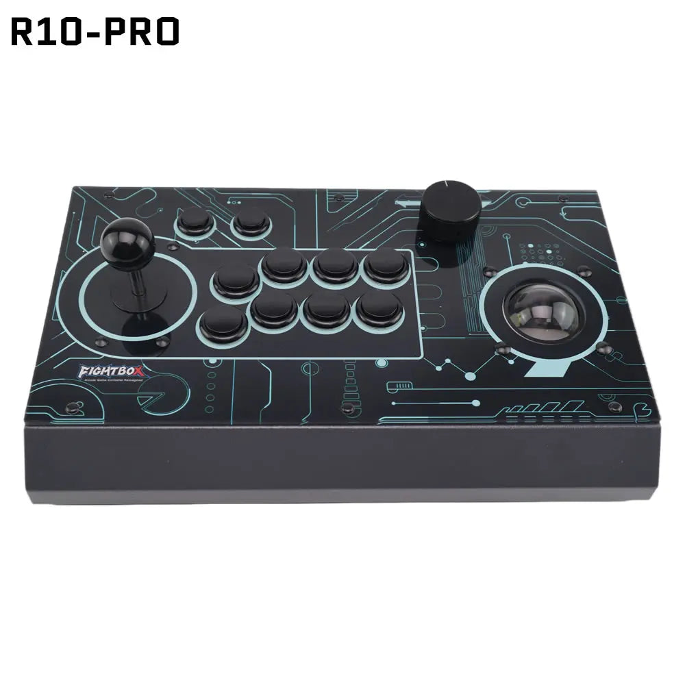 FightBox R10-PRO Arcade Stick with Trackball & Spinner for PC