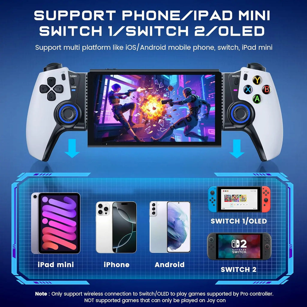 DinoFire Hall Joystick Controller for iPhone, Android & Switch