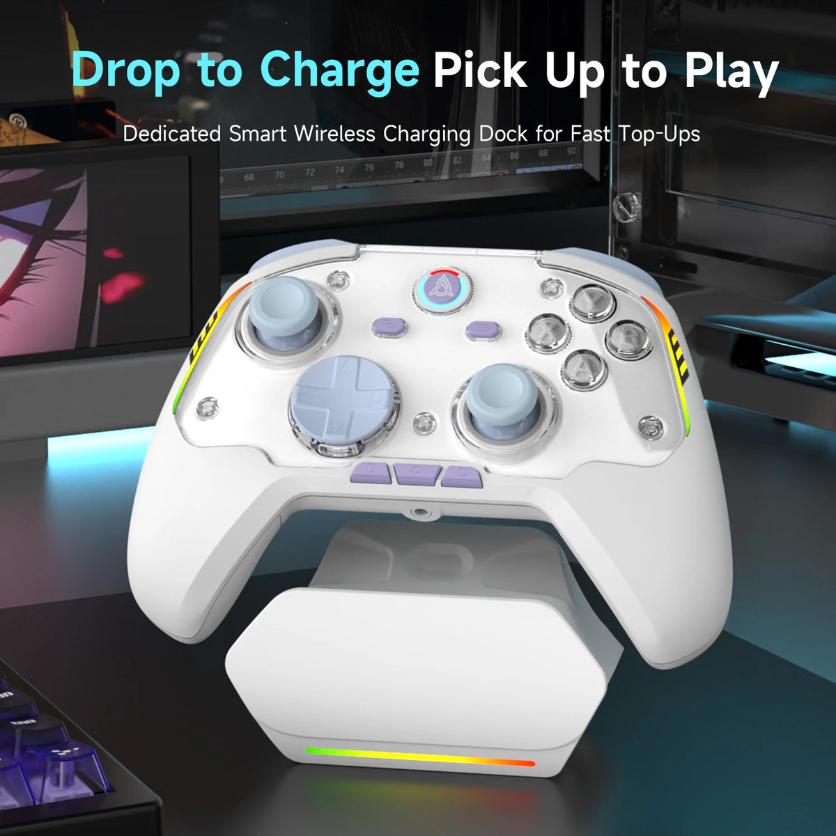 Ajazz GP100 NS Tri-Mode Hall Effect Controller for Switch & PC