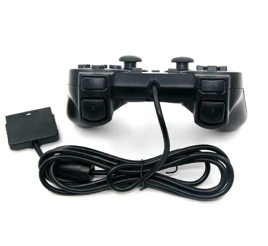 Black Wired Gamepad Controller for PlayStation 2 Joypad