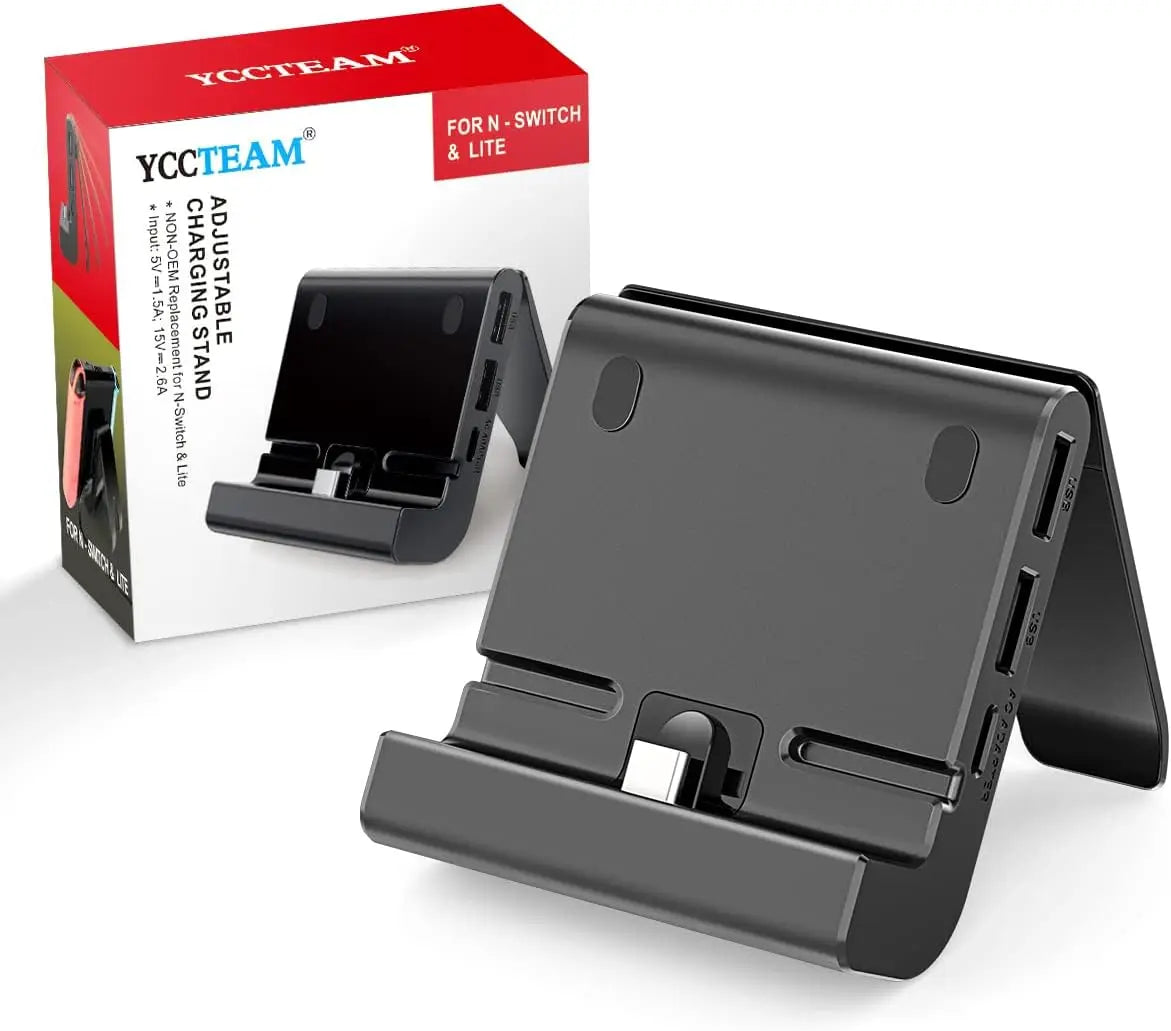 Dual USB Play Stand Dock for Switch Lite, 4 USB Ports