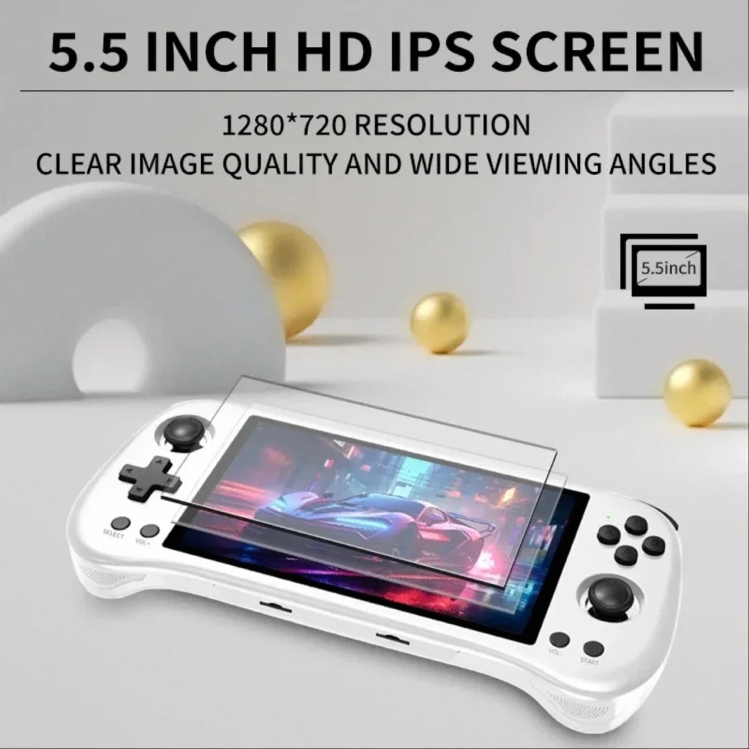POWKIDDY X55 Retro Handheld Game Console, 5.5-Inch 1280*720 IPS