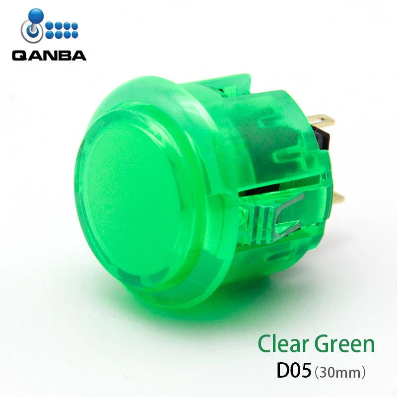 QANBA Gravity KS Clear Snap-In Pushbuttons 24mm 30mm, 6 Pcs