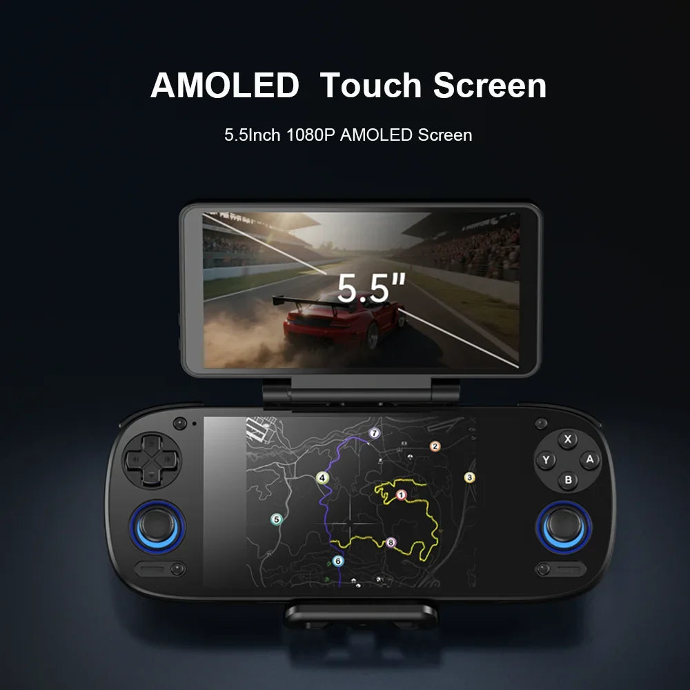 Reebolnic Retroid Pocket Dual Screen for RP4 Pro RP5 RP6 RP Nova Handheld Game Console 5.5Inch Touch Screen TypeC Game Console Double Screen