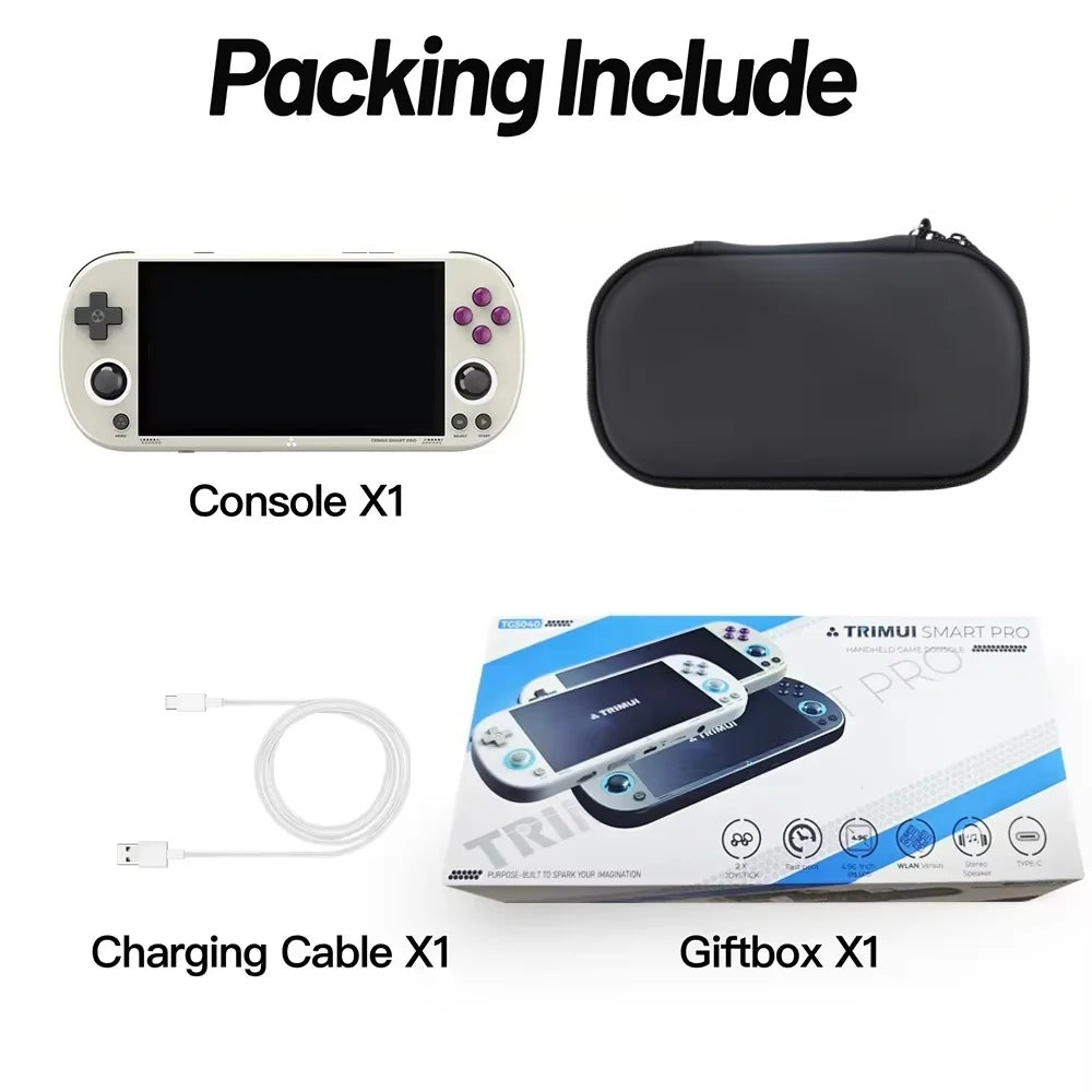Trimui Smart Pro 4.95-Inch IPS Handheld Console, 13K Games