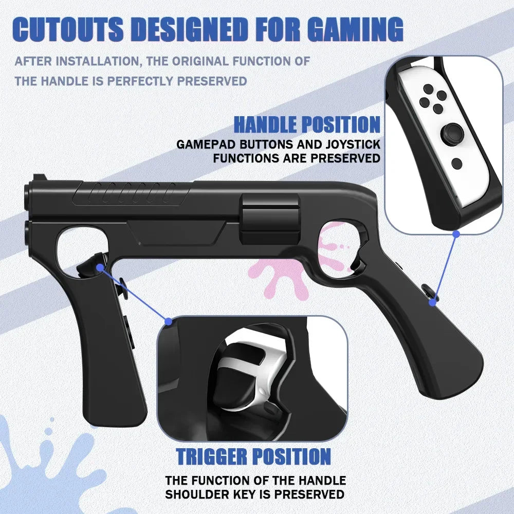 For Nintendo Switch / Switch OLED Hunting Games Grip Holder For Splatoon 3 Shooting Games Gun Controller