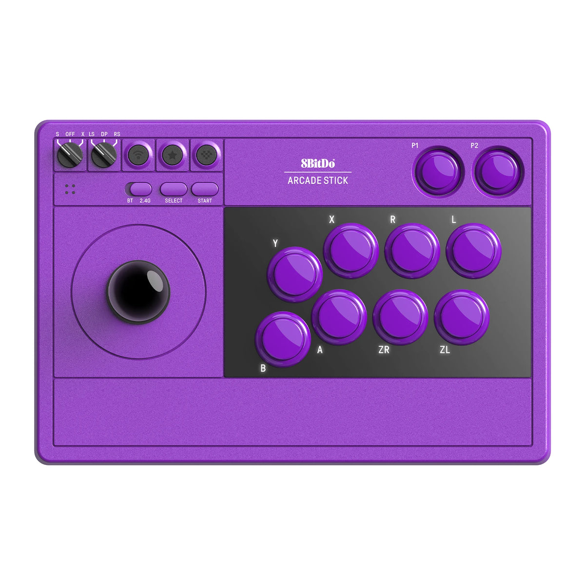 8BitDo Arcade Stick Tri-mode Bluetooth 2.4G USB-C Wired 8 Buttons Fighting Joystick Controller Macro Turbo Rechargeable Ultimate