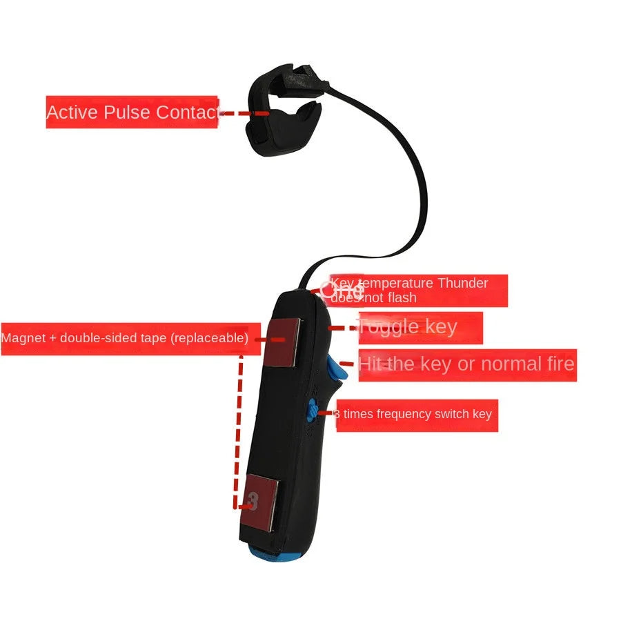 Universal Tablet Magnetic Game Keys External Game Button Tablet PC Gamepad Adjustable Pulse Gaming Controller for FPS Shooting