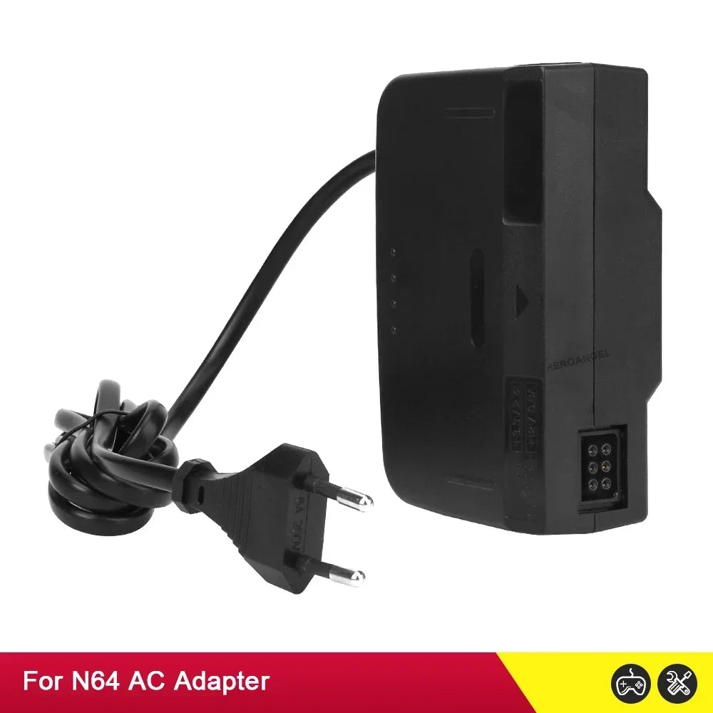 New Power Supply For N64 AC Adapter Charger for N64 Power Adapter Power Supply EU US Plug Cord Charging Charger