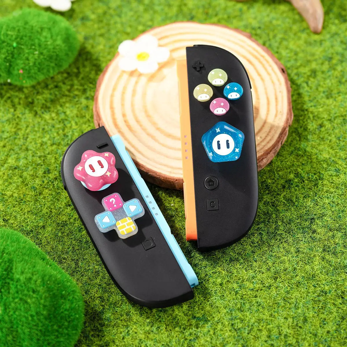 Joy-Con Cover for Nintendo Switch 2/OLED, Bling Mushroom Star