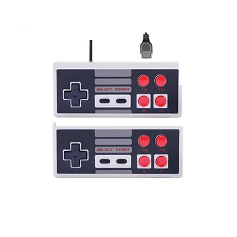 4-Button Red Gamepad Controller for 8-Bit Retro Game Consoles