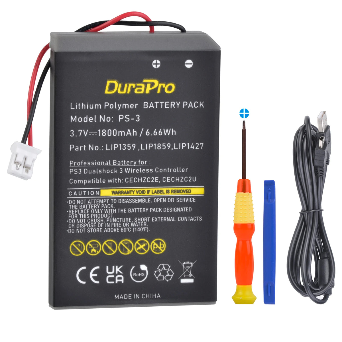 DuraPro 1800mAh Battery for Sony PS3 DualShock 3 Controller