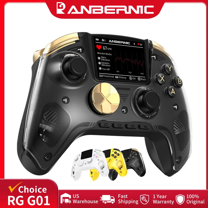 ANBERNIC RG G01 Controller, Hall Effect Gamepad with IPS Screen