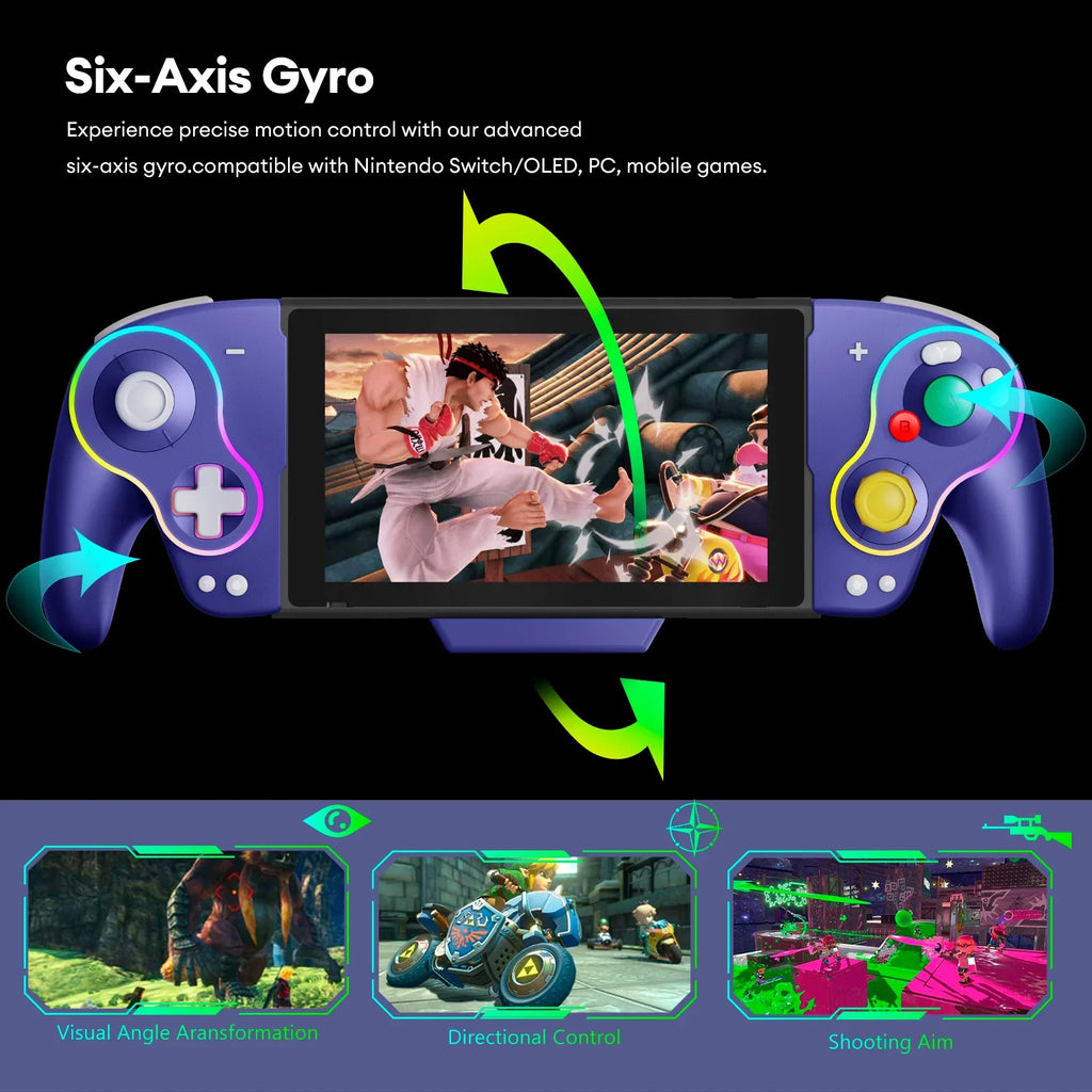 QRD Stellar V3 New  Game Controller For Switch/OLED/PC  Type-C Port Hall Effect Stretching Handle Joystick Streaming Gamepads