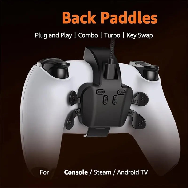 Feature For PS5 Controller Paddles With MIC Function, Supports Combo, Turbo Key Swap/Remapping For PS5 Console, PC& MAC-[PRDSB-J