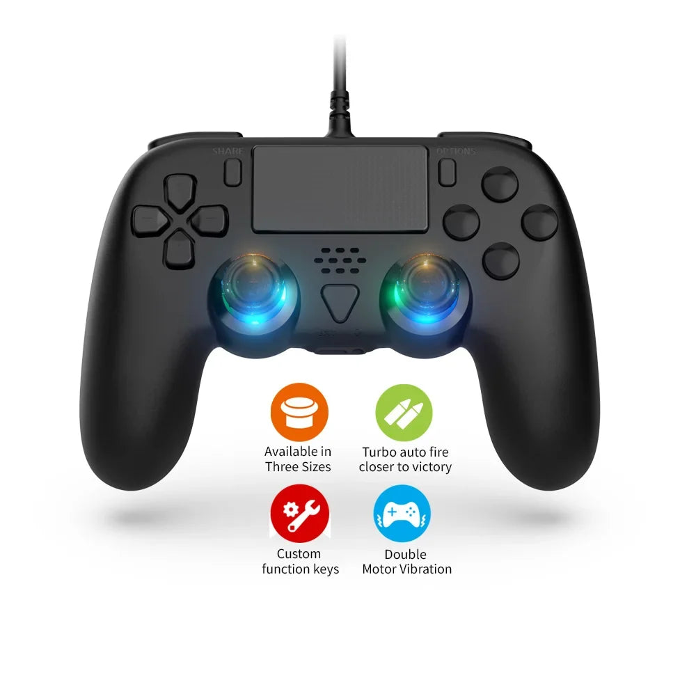 TP5-35136 Optical Digital 3M Wired Gamepad for PS5 Slim Game Controller Joystick with Continuous Programming Back Key