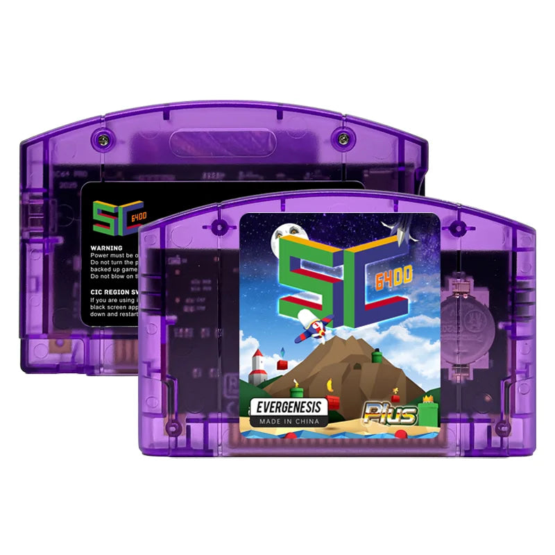 EVERGENESIS 64 Open Source N64 5000 in 1 Game Cartridge For Nintendo 64 Game Card free 32G Card Compatibility Support 64DD Games