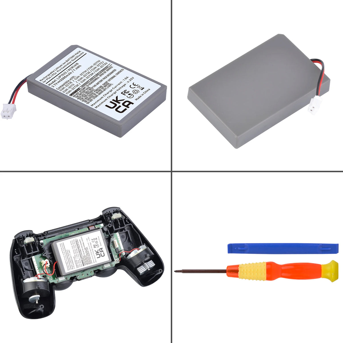 LIP1522 KCR1410 2000mAh Battery for PS4 DualShock 4 Controller