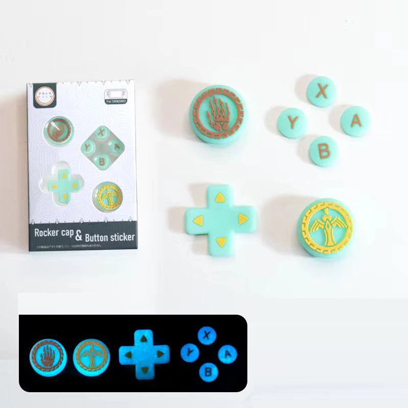 Silicone Soft D-pad Cross Direction Button ABXY Key Sticker Skin Case For Switch Lite Thumb Stick Grip Cap Cover Protector