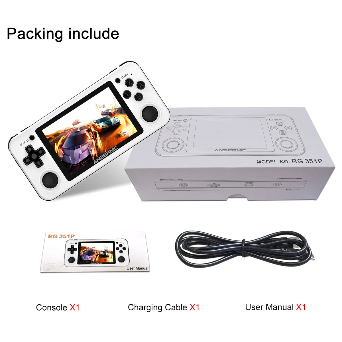 Anbernic RG351P Retro Handheld, 3.5-inch IPS, 64G, 2500 Games