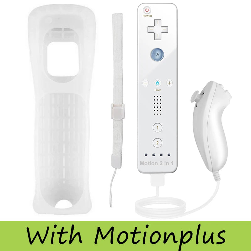 Controller Set For Nintendo Wii/Wii U 2 in 1 Wireless Remote Gamepad Joystick Optional Motion Plus Silicone Case Gaming Control