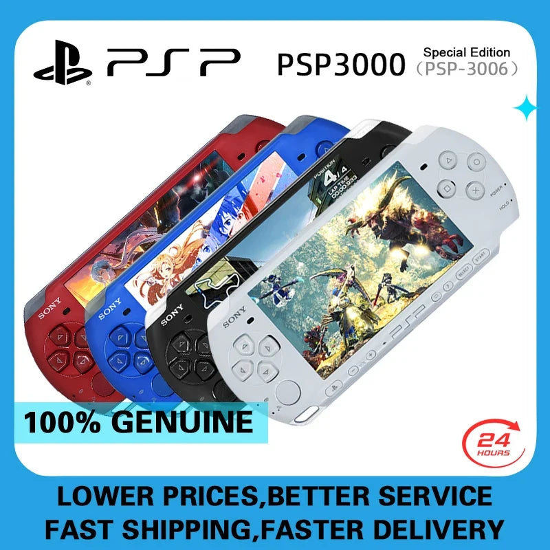 PSP 3000 PSP-3006 Handheld Game Console, Unlocked, Refurbished