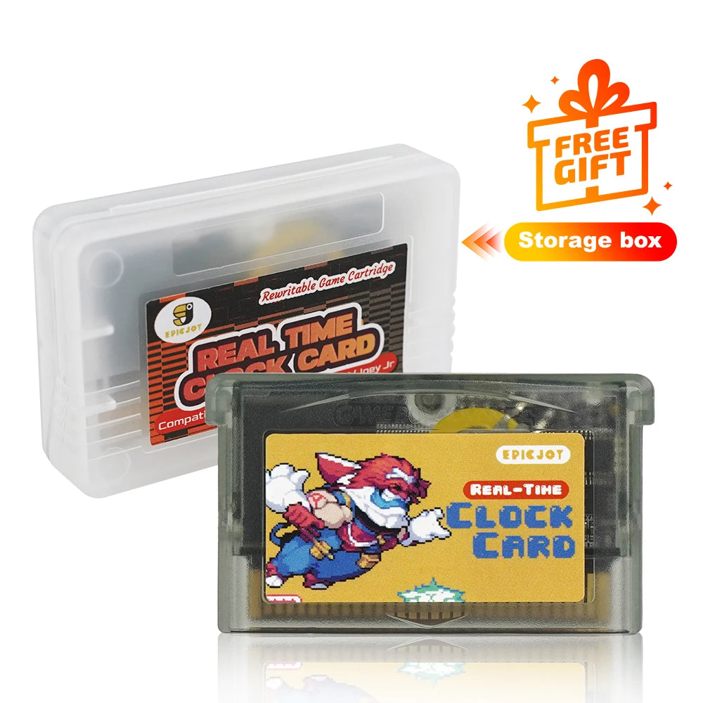 EPICJOY GBA Flash Cart, 32MB Rewritable with Solar Sensor and RTC