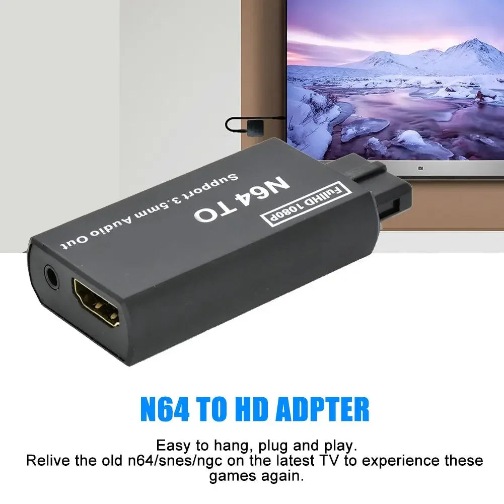 1080P N64 to HDMI-compatible Converter Game Adapter Plug and Play HD Adapter For Gamecube Console For N64/SNES/NGC Accessories