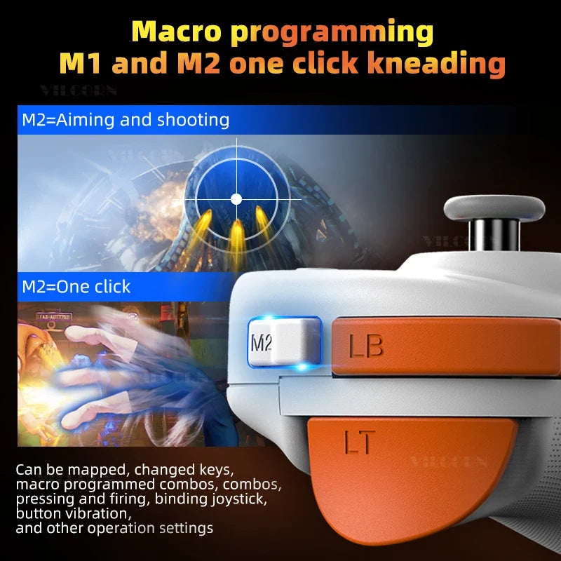 D8Pro RGB Mobile Gamepad, Hall Joystick for Android iOS PS4 PC