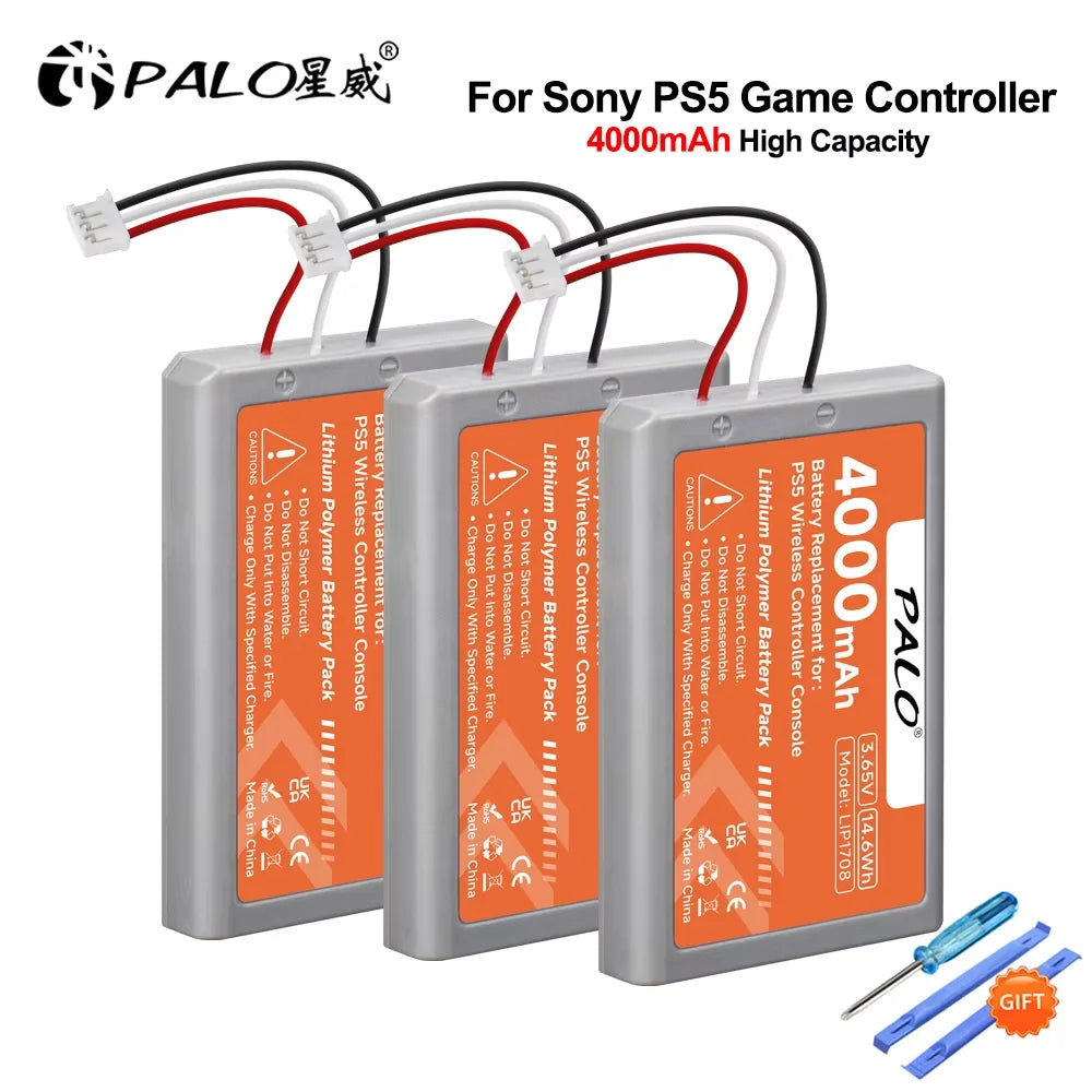 PALO 4000mAh Battery for PS5 Controller LIP1708, Rechargeable