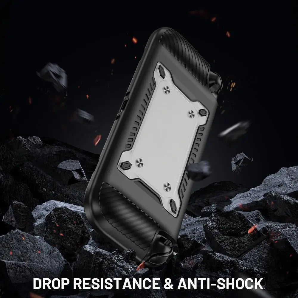 Ergonomic Nintendo Switch 2 Grip Case, Shockproof TPU Clear