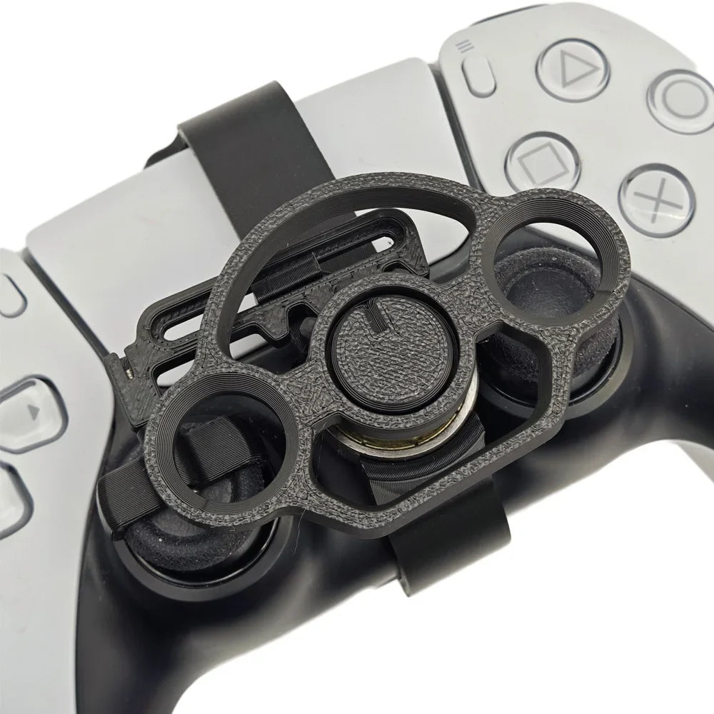 Mini Steering Wheel for PS5 Pro/Slim for PS5 Game Controller Auxiliary Black Replacement 3D Printing Accessories
