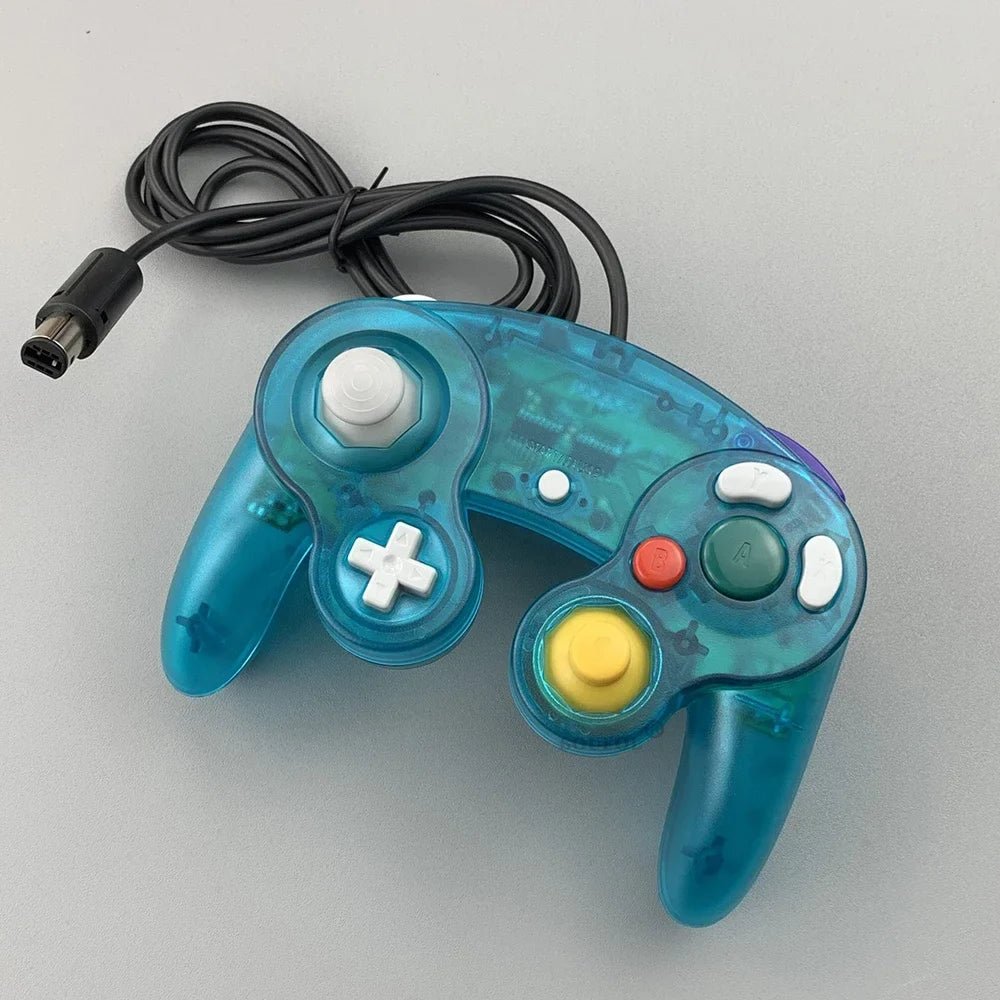 Transparent for GameCube For NGC Gamepad One Button Wired Game Controller Joystick for NGC Game Console